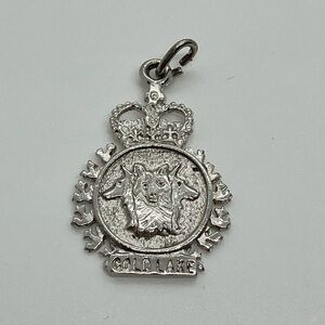 Vtg 925 Sterling Silver Cold Lake Alberta Dogs Charm / Pendant